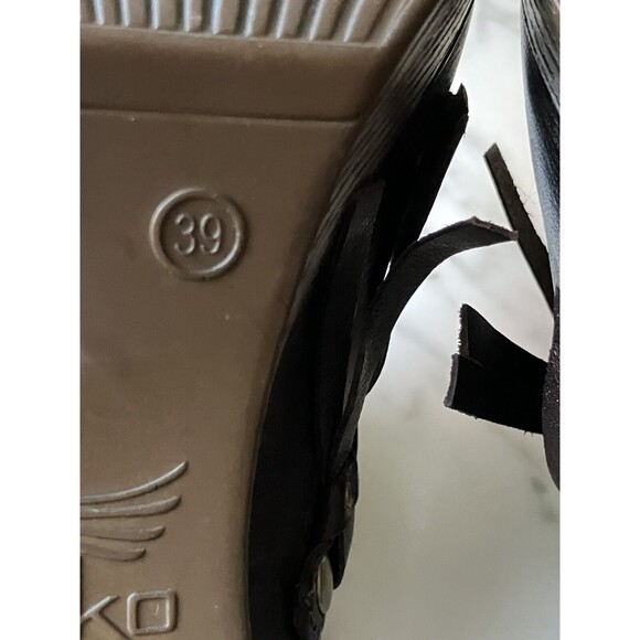 Dansko Brown Leather Mules with Fringe - Picture 10 of 10